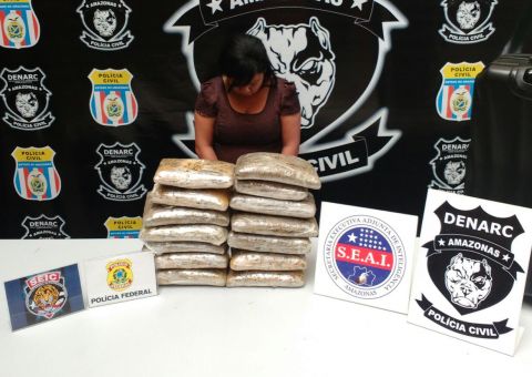 Mulher é presa ao tentar embarcar com 15 kg de drogas em aeroporto de Manaus