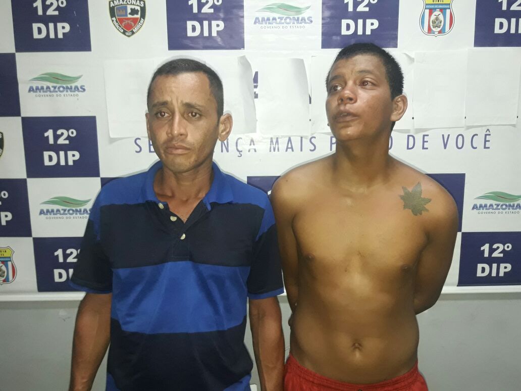 Armada com faca, dupla é presa suspeita de assaltar ônibus em avenida de Manaus