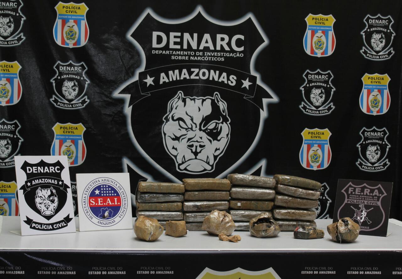 Polícia prende suspeito e apreende mais de 25 kg de drogas em Manaus