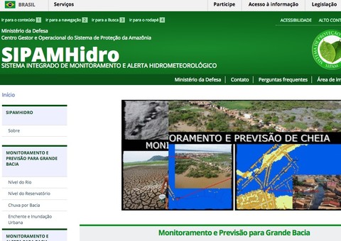 Novo site informa sobre riscos de enchentes e tempestades na Amazônia