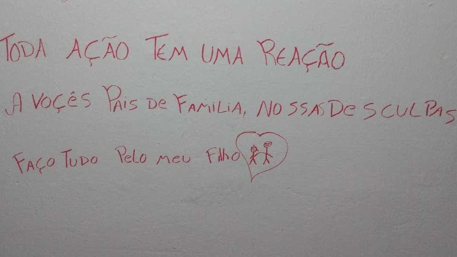 Após roubar casa e fazer dois reféns, assaltante arrependido deixa bilhete inusitado