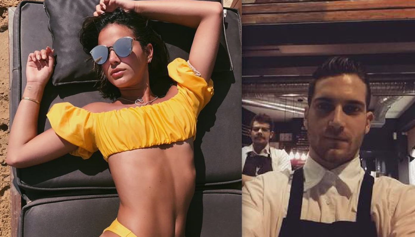    Bruna Marquezine passa a seguir garçom grego bonitão que conheceu durante viagem 