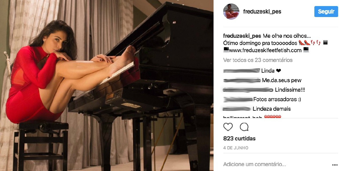 Apontada como affair do pai de Neymar, ex-atriz Global tem site de fetiche estranho