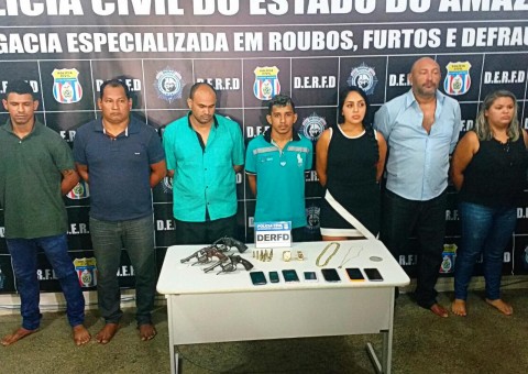 Grupo é preso enquanto se preparava para assaltar R$ 300 mil de casa lotérica em Manaus