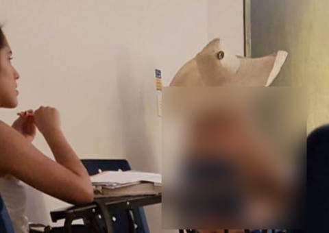 Universitário discorda do que 'é arte' e assiste aula de forma inusitada