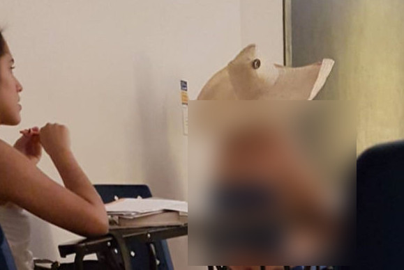 Universitário discorda do que 'é arte' e assiste aula de forma inusitada