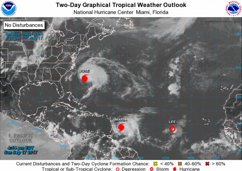 Maria se torna furacão em direção ao Caribe