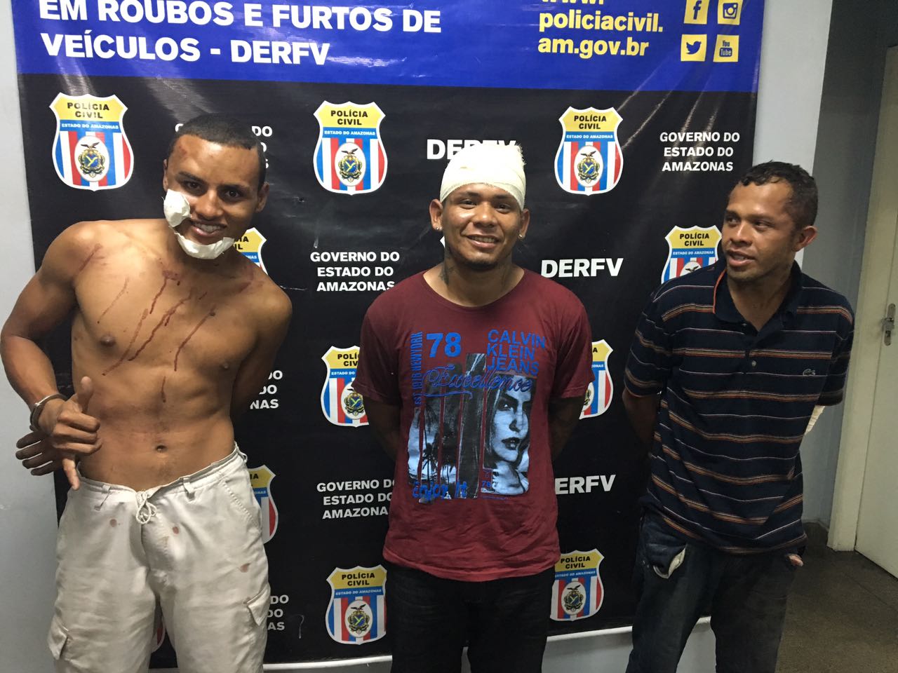 Trio troca tiros com a polícia e é preso por roubo de carro em Manaus 