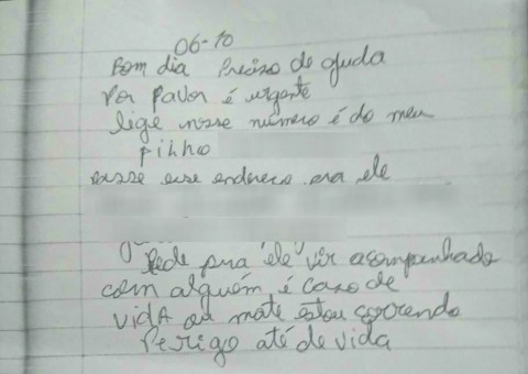 Mãe em cárcere privado pede ajuda através de agenda escolar da filha