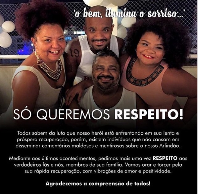 Arlindo Cruz tem foto em hospital vazada e família presta queixa