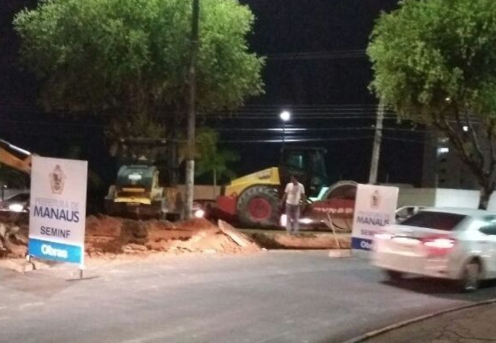 Obras provocam mudanças em avenidas de Manaus a partir desta terça