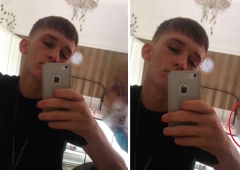 Jovem tira selfie e algo bizarro aparece do lado