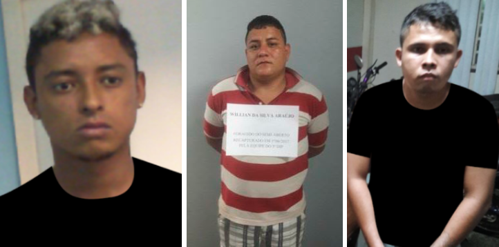 Trio é preso acusado de roubar R$ 5,6 mil de mercadinho no AM