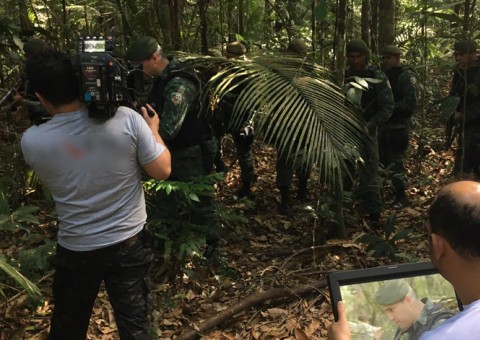 PMs amazonenses participam de gravação de filme com ator de Tropa de Elite