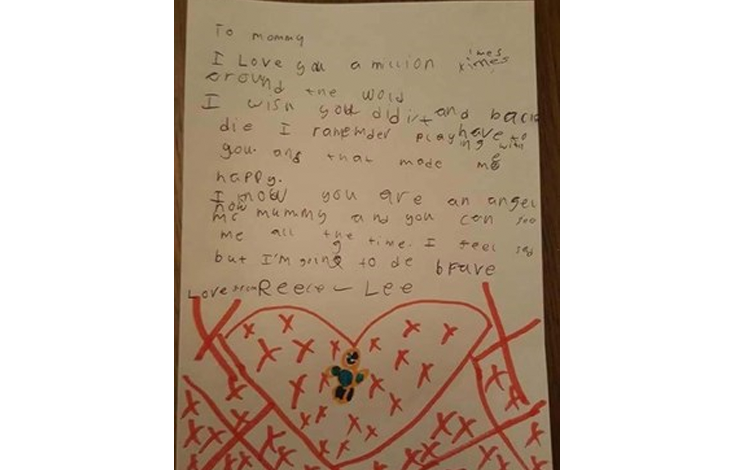 Menino escreve carta de despedida para mãe encontrada morta em estrada
