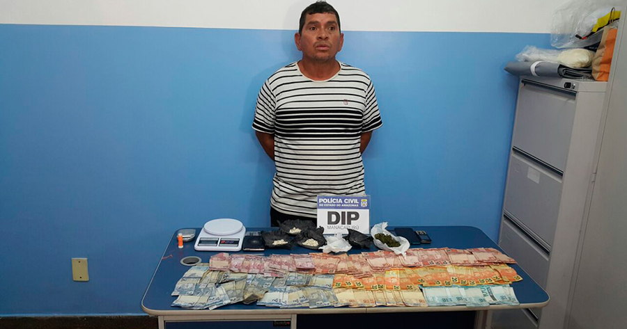 Comerciante é preso acusado de vender drogas em bar no Amazonas