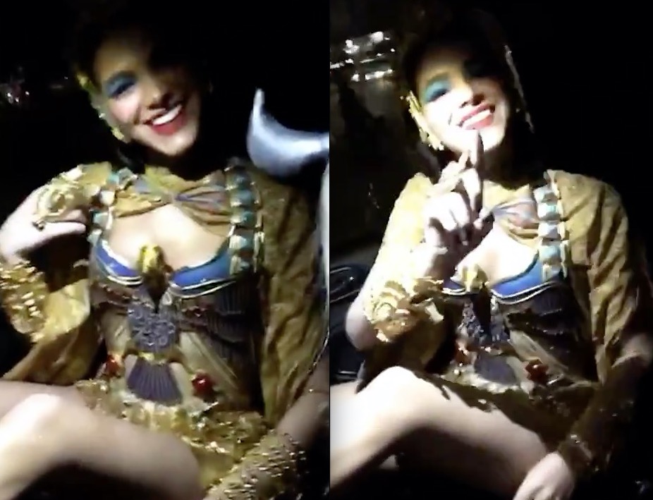 Bruna Marquezine aparece fatal fantasiada de Cleópatra nos EUA    