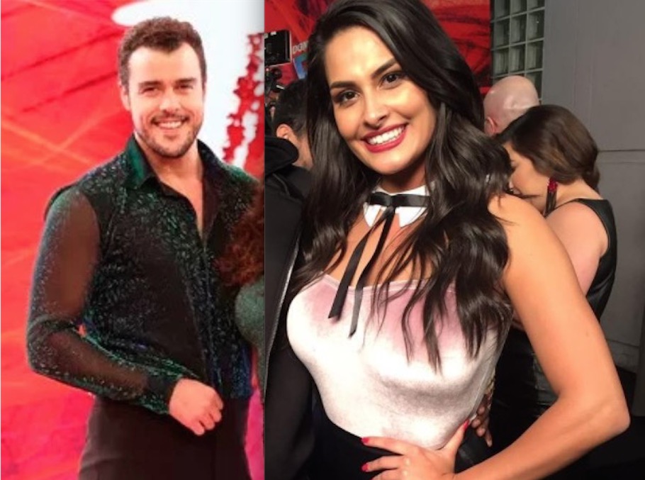 Joaquim Lopes deixa show com bailarina do Faustão