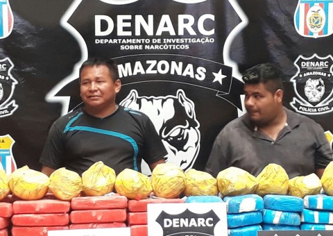 Dupla é presa com carga de cocaína avaliada em R$ 20 milhões no Amazonas