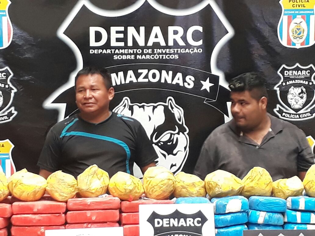 Dupla é presa com carga de cocaína avaliada em R$ 20 milhões no Amazonas