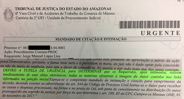Justiça manda Portal do Holanda tirar do ar matérias sobre desembargador