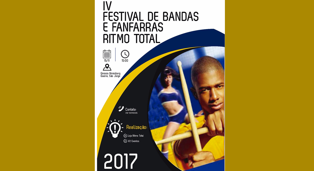 4º Festival de Bandas e Fanfarras 'Ritmo Total' acontece dia 15