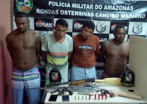 Grupo é preso em flagrante por fabricação e porte de armas em Manaus