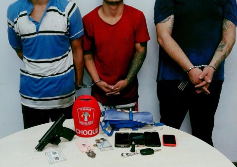 Trio é preso em flagrante após realizar ‘arrastões’ com arma de brinquedo em Manaus