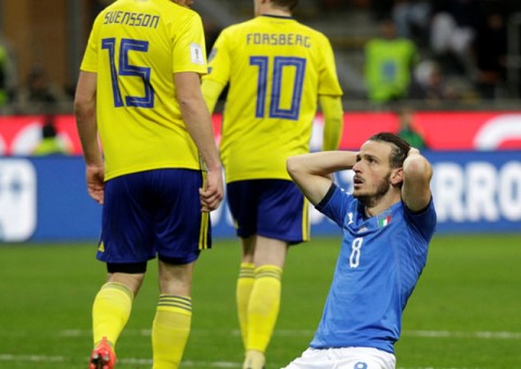 Itália perde para Suécia e fica fora da Copa do Mundo 2018