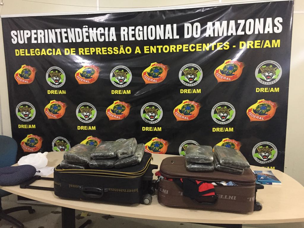 Dupla é presa ao tentar embarcar com 10 kg de drogas em aeroporto de Manaus