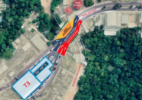 Obras no desvio de tráfego na Noel Nutels é intensificada 