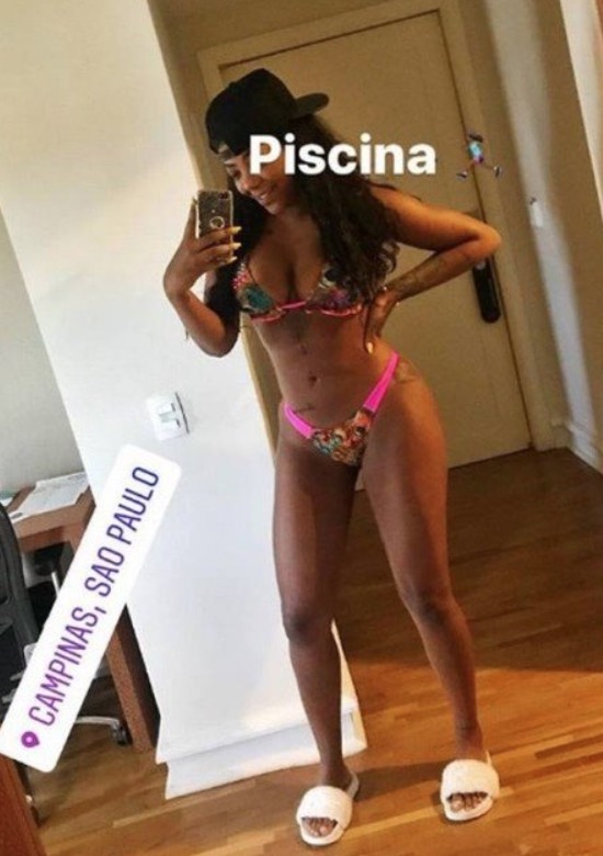 De biquíni, Ludmilla mostra primeiros resultados de dieta com Mayra Cardi