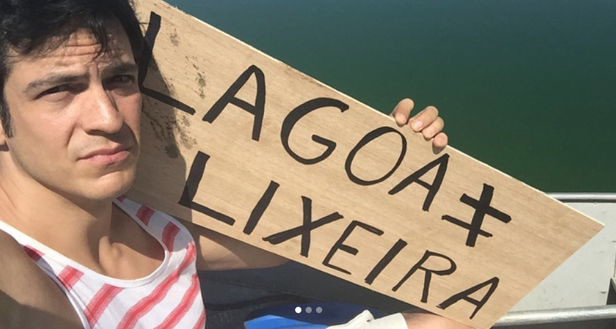 Famosos fazem mutirão de limpeza em lagoa poluída no Rio 