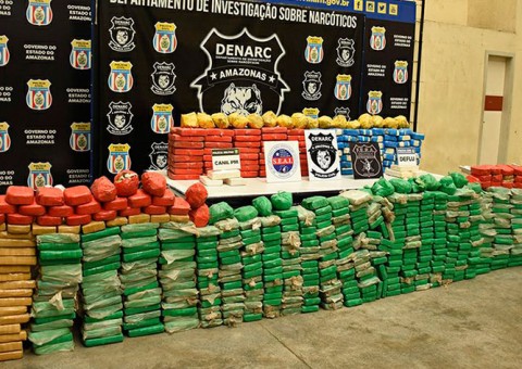 Mais de duas toneladas de drogas avaliadas em R$ 4 milhões foram apreendidas pela SSP-AM