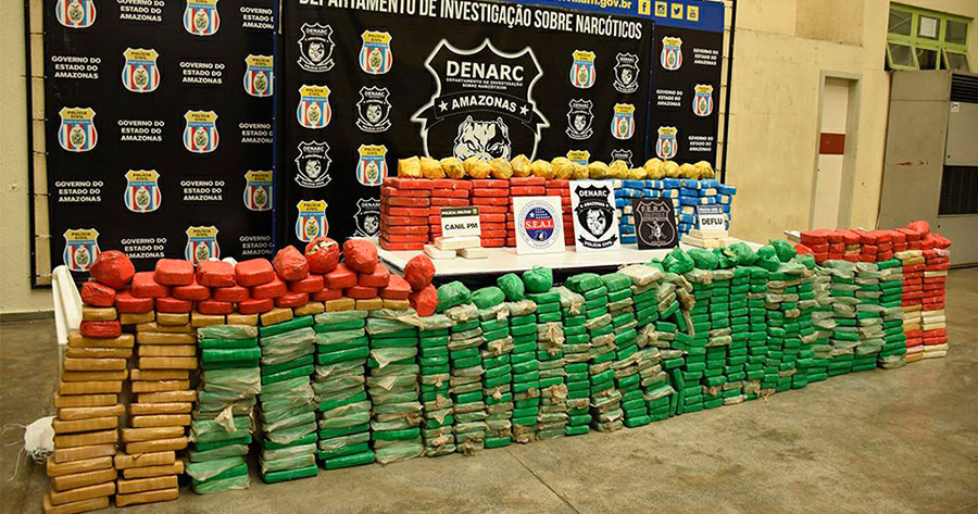 Mais de duas toneladas de drogas avaliadas em R$ 4 milhões foram apreendidas pela SSP-AM