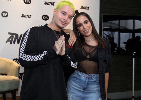 J Balvin diz que Anitta está grávida durante lançamento de clipe