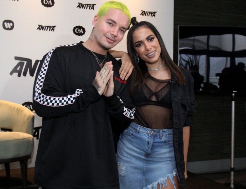 J Balvin diz que Anitta está grávida durante lançamento de clipe