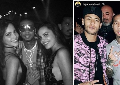 Ex-BBBs Emilly e Mayla curtem noitada com Neymar e amigos em Paris