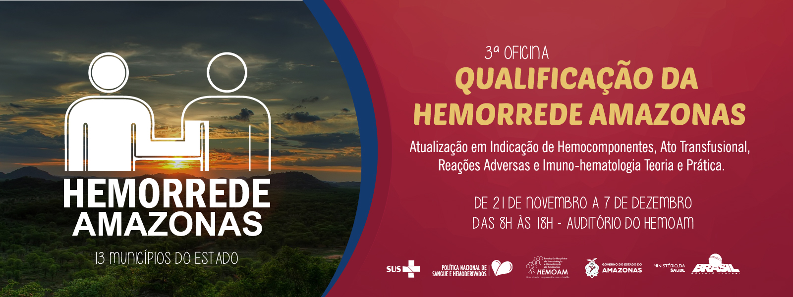 Oficina de Qualificação da Hemorrede Amazonas começa nesta terça-feira, no Hemoam
