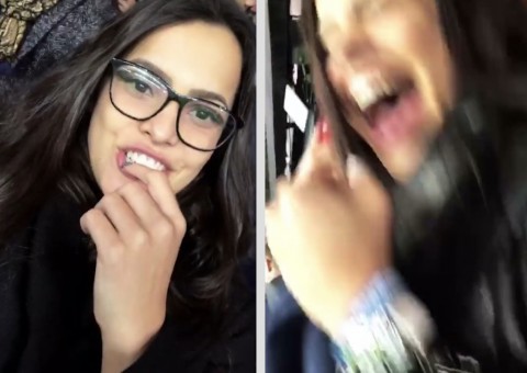 Bancada por Neymar, ex-BBB Emilly vibra em área VIP de jogo do PSG