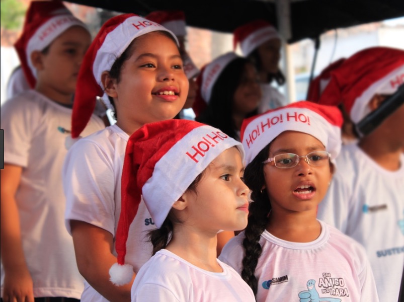 Crianças do Parque Cajual participam de oficina de Natal nesta sexta