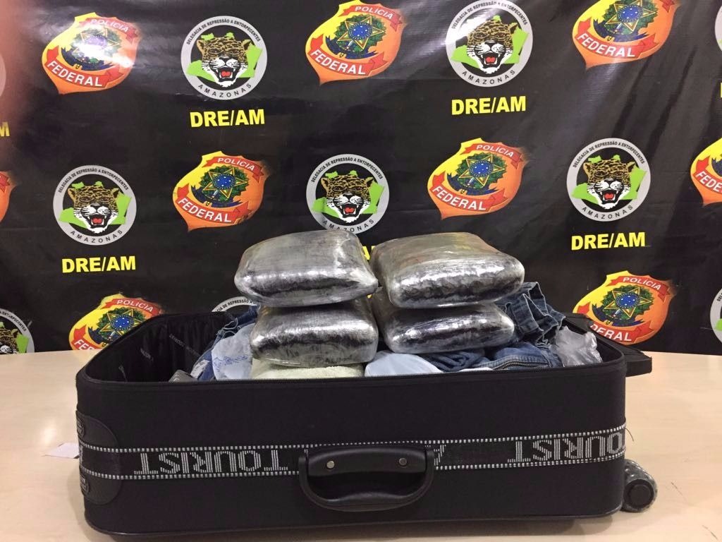 Homem é preso em flagrante com 4kg de drogas em aeroporto de Manaus