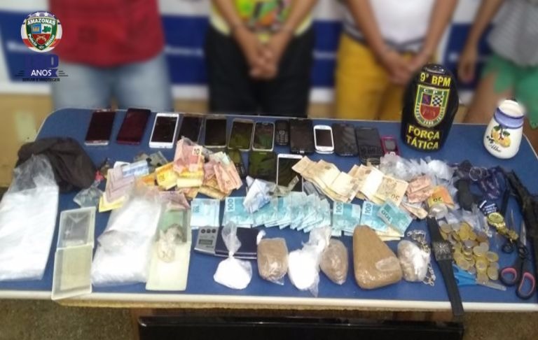 Grupo armado é preso com R$22 mil e 1kg de drogas no Amazonas