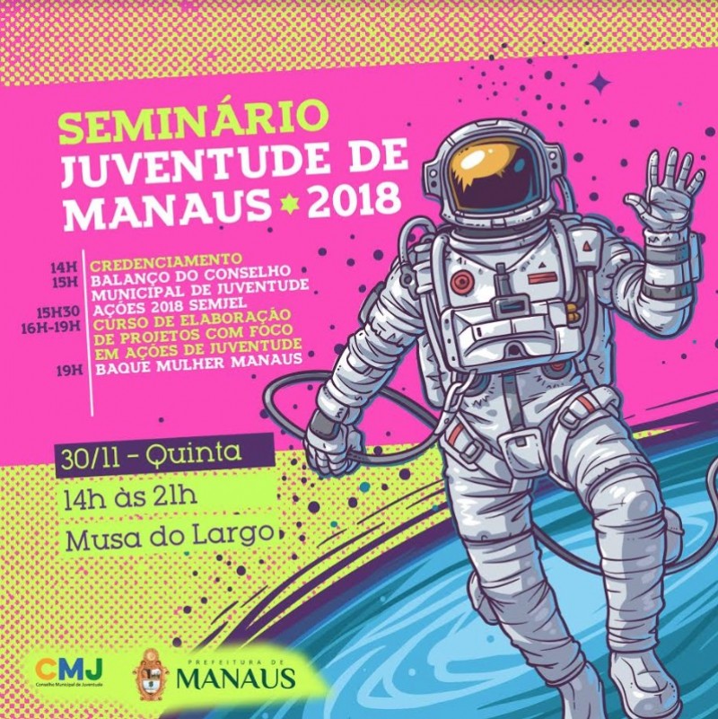 Seminário‘Juventude de Manaus 2018’ será realizado nesta quinta-feira