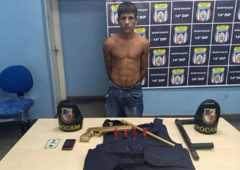 Jovem é preso e comparsas fogem após suposto assalto a mototaxista em Manaus