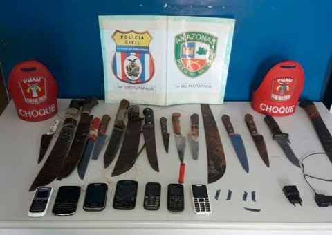 Após rebelião com refém, polícia revista presídio e encontra objetos ilegais