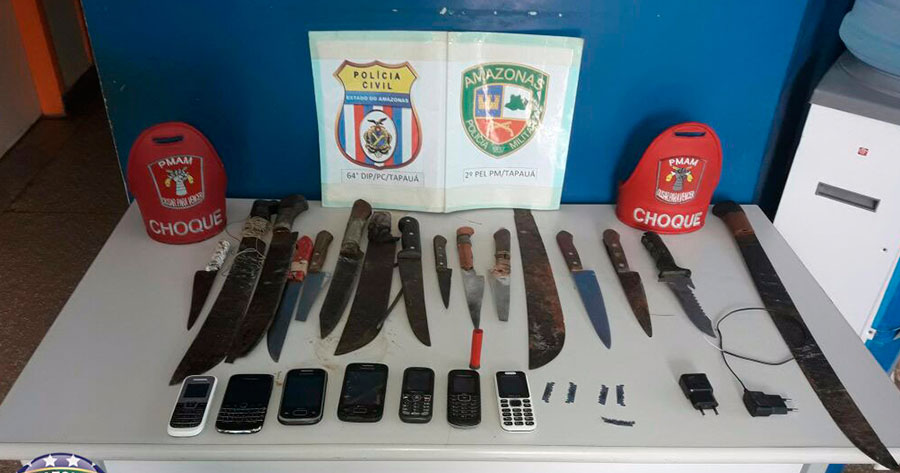 Após rebelião com refém, polícia revista presídio e encontra objetos ilegais