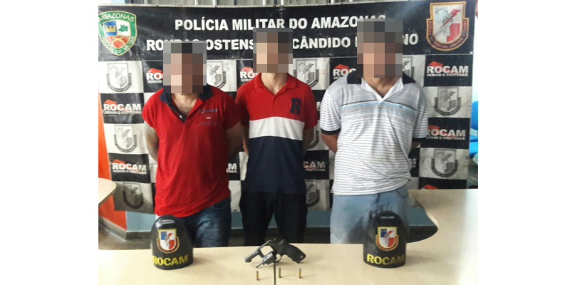 Em Manaus, trio é preso enquanto se preparava para fazer arrastões