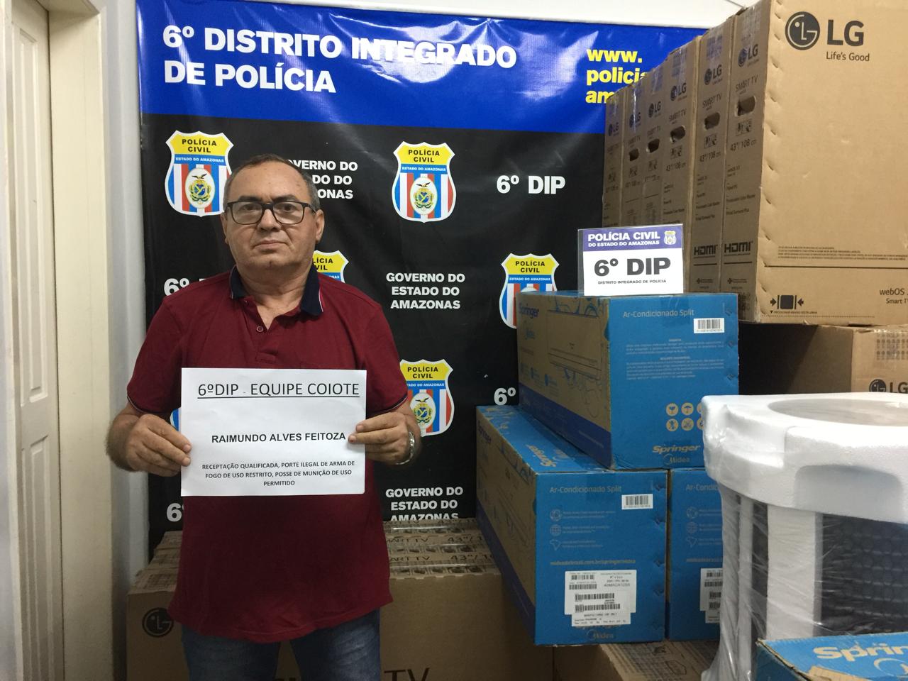 Em Manaus, ex-militar é preso guardando com carga roubada que iria para RJ