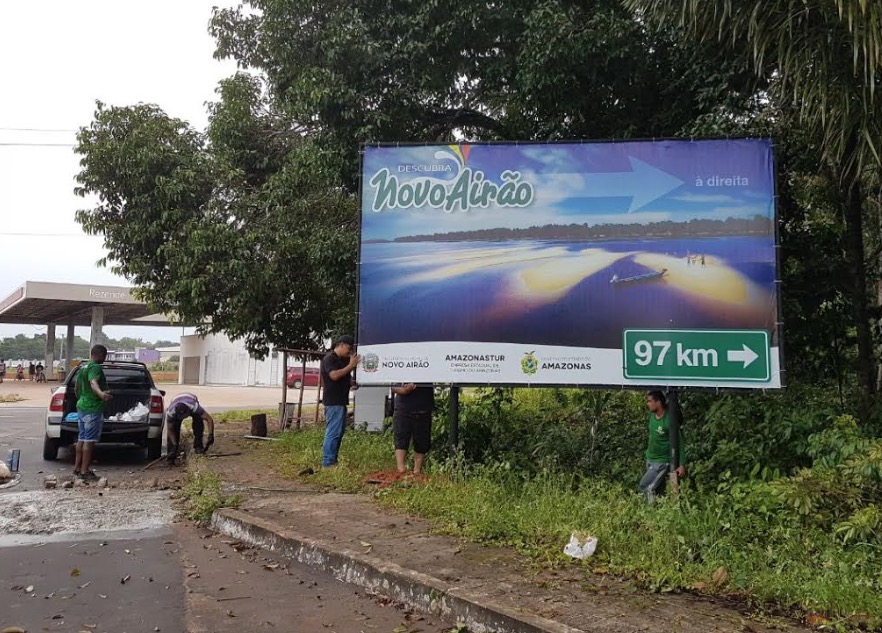 Novo Airão recebe melhorias na sinalização turística